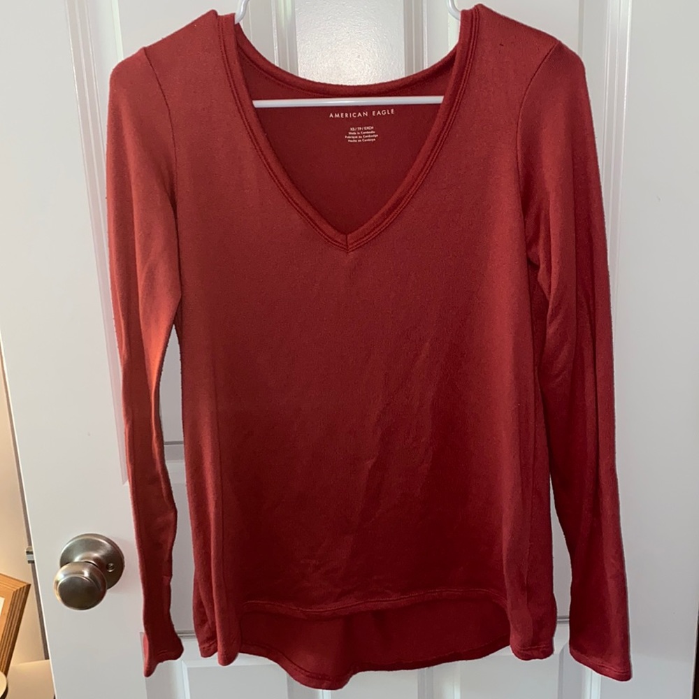 Red long sleeve shirt-women’s